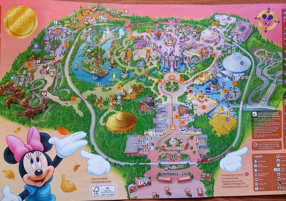 Hong Kong Disney mapa