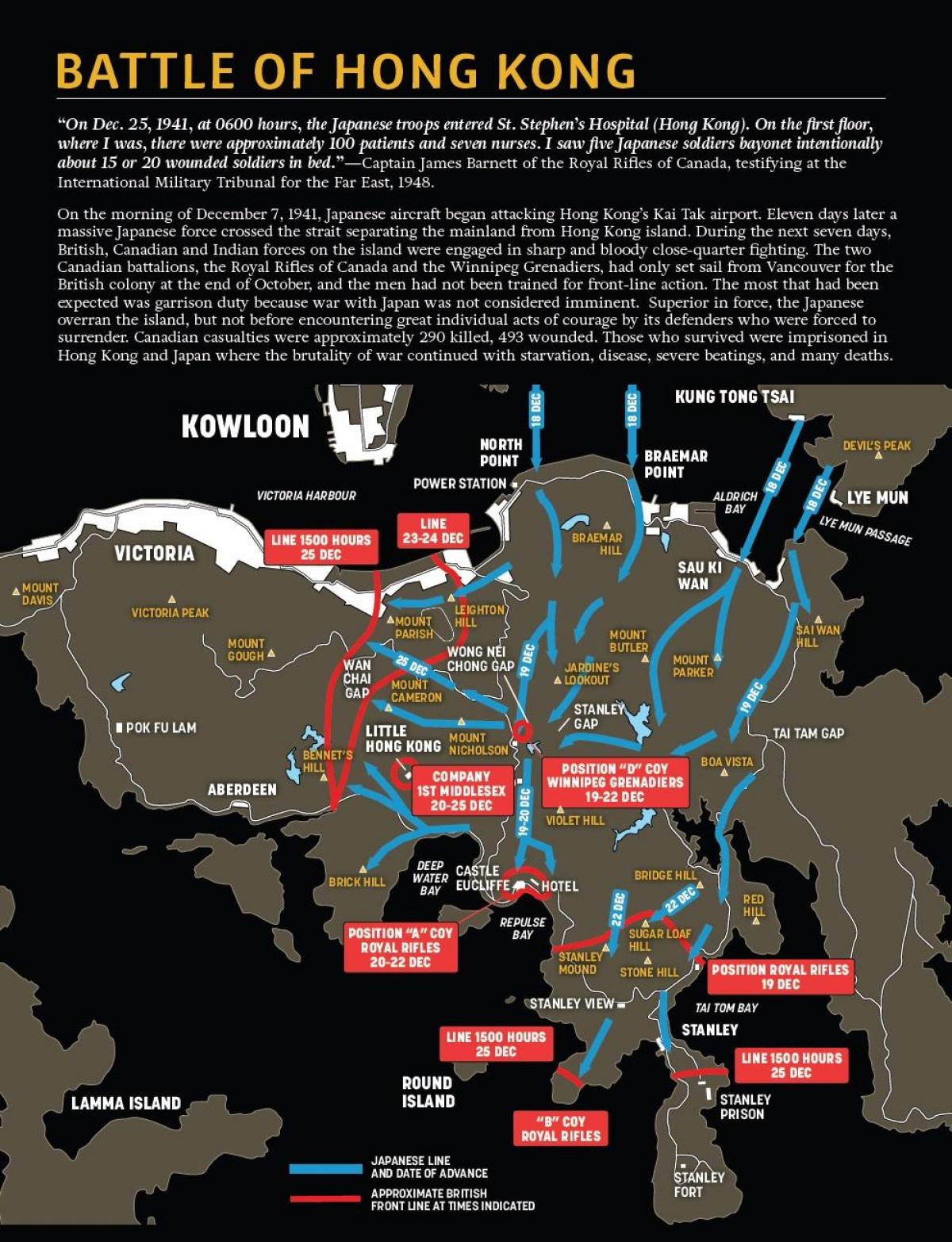 mapa da batalha de Hong Kong