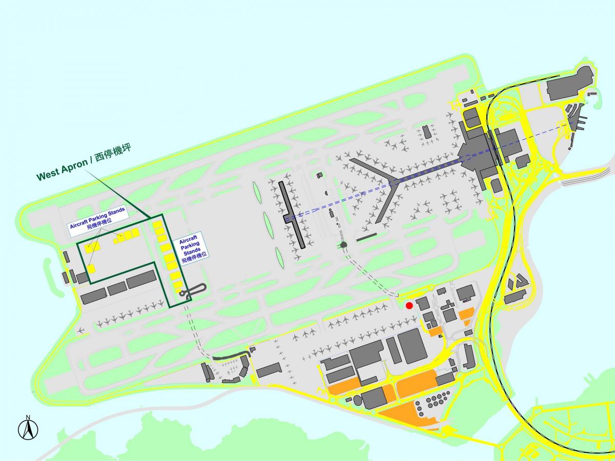 Aeroporto internacional de Hong Kong mapa