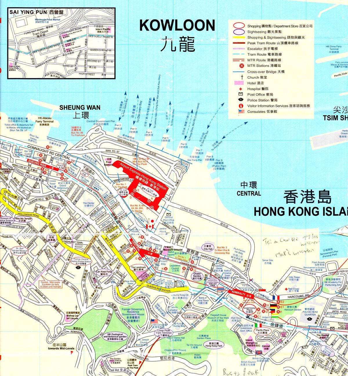porto de Hong Kong mapa