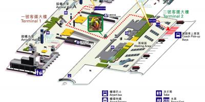 Hong Kong mapa do aeroporto terminal 1 2