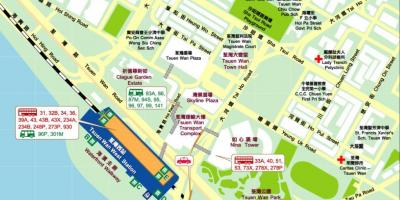 De Tsuen Wan West estação mapa