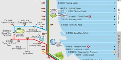 Hong Kong ding ding eléctrico mapa