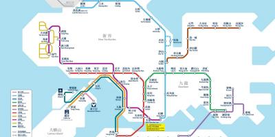 HK mapa MTR