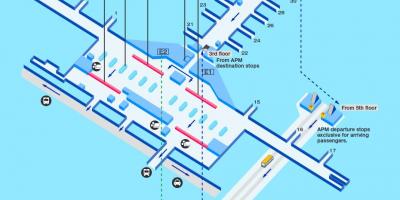 Aeroporto de Hong Kong portão mapa