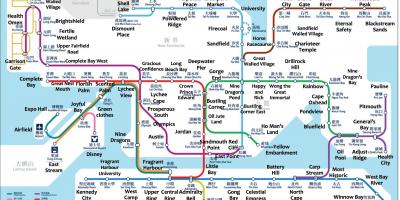 HK mapa do metrô