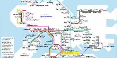Metrô mapa de Hong Kong
