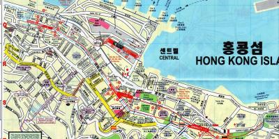 Mapa de Sheung Wan em Hong Kong