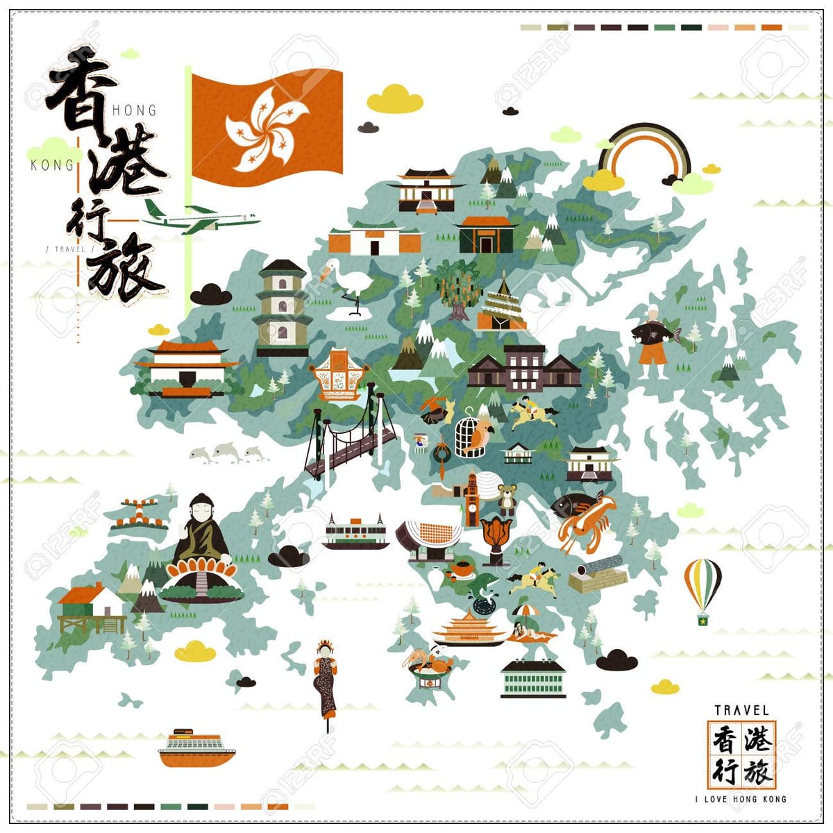 Hong Kong atracções turísticas mapa