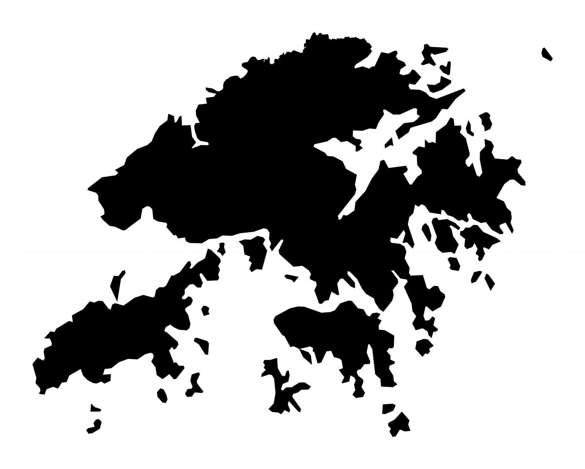 mapa de Hong Kong vetor