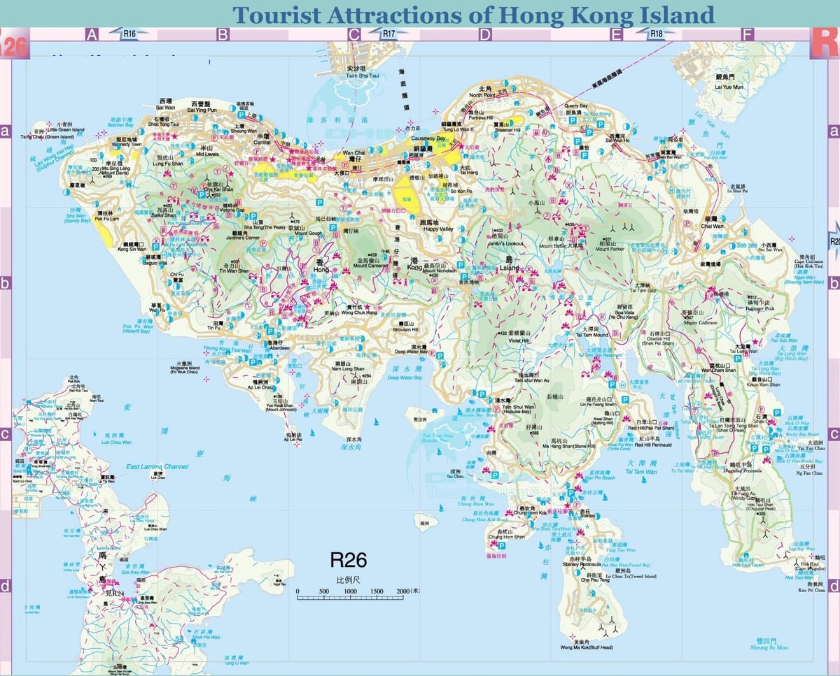Hong Kong no mapa
