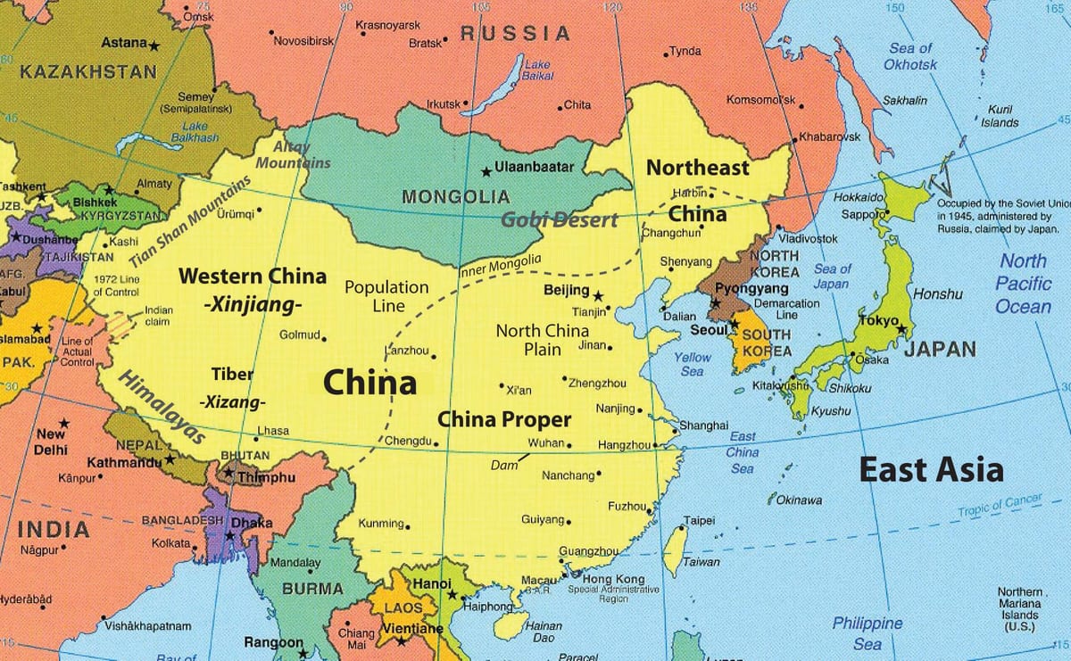 mapa de Hong Kong e arredores