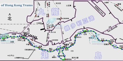 De eléctrico de Hong Kong mapa