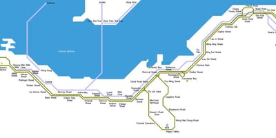 Bonde mapa de Hong Kong