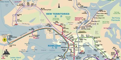 MTR mapa de Hong kong