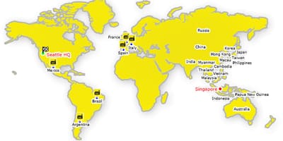 Hong Kong no mapa