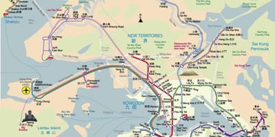 Mapa de Hong Kong trânsito