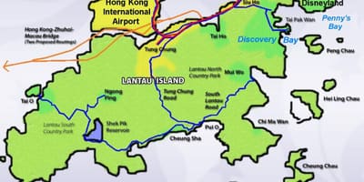 A ilha de Hong Kong mapa turístico