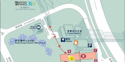 Tung Chung linha de MTR mapa